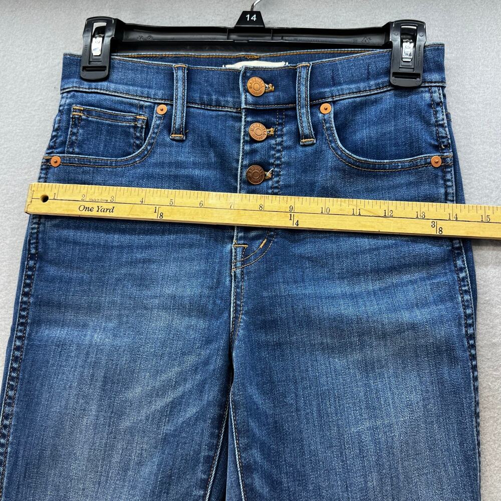 Madewell Jeans Women's 25 (2) Blue 10" High Rise Skinny Crop Button Fly Normcore - Picture 10 of 13